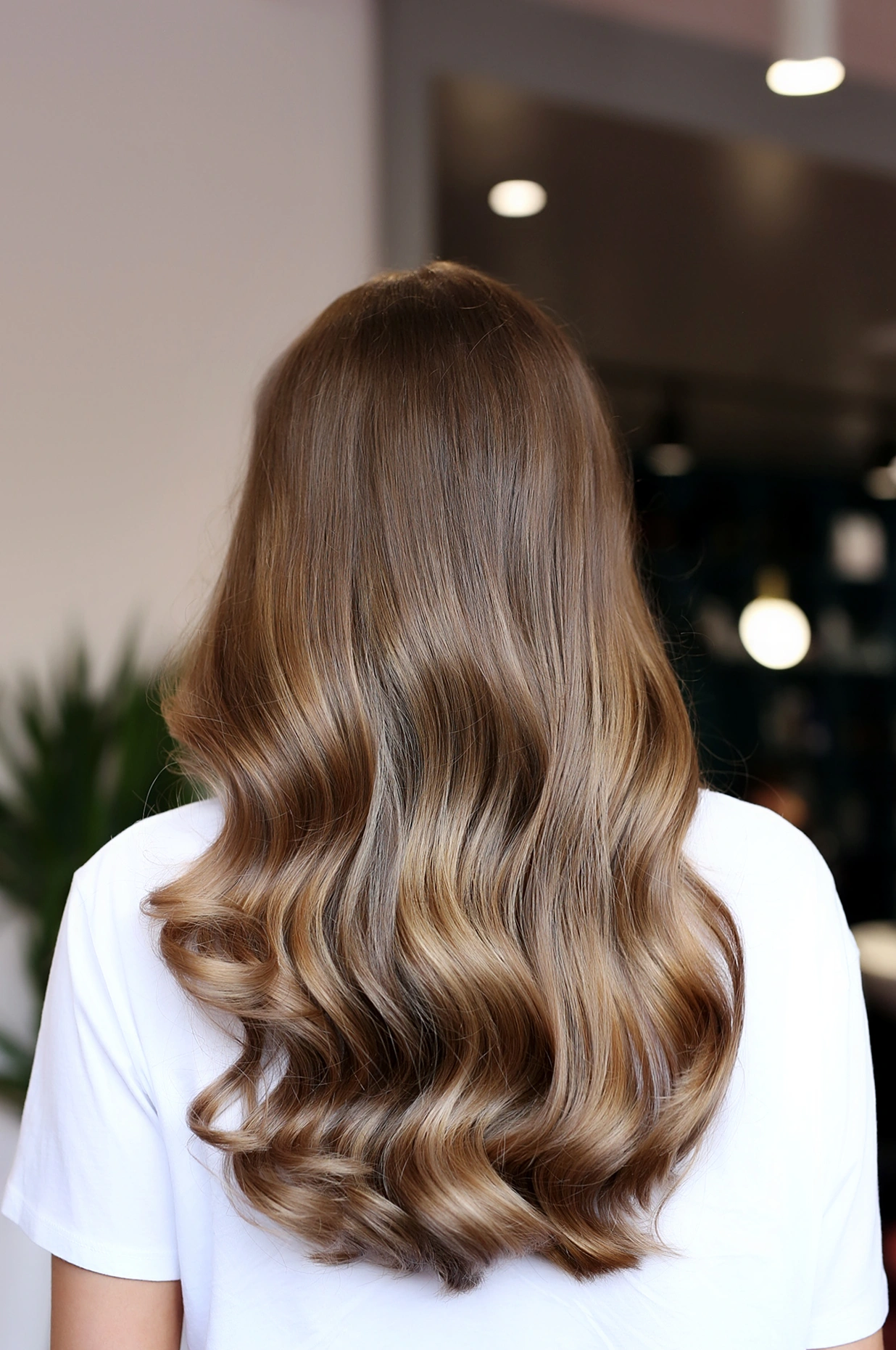 Stylish Hair color transition from black with a smooth appearance.